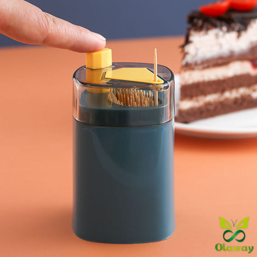 Olaway กล่องไม้จิ้มฟัน ไซส์เล็ก ความจุมากใช้ดี ง่ายต่อการพกพา Toothpick jar