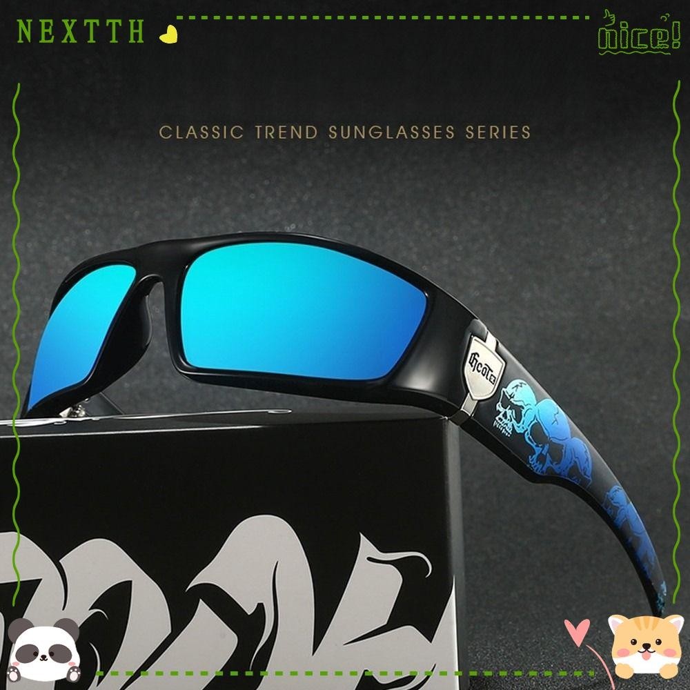 Nextth แว่นกันแดดโพลาไรซ์, ขับรถขี่ Biker Gangster Style Hip-Hop Shades, Fashion Coast Wraparound Sun Glasses for Men