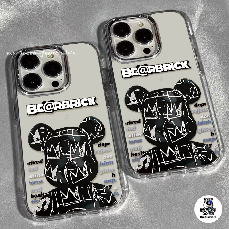 เคสไอโฟน11 For iPhone 11 13 12 14 15 Pro Max X XS 7 Plus เคส รูปแบบโปร่งใส ซิลิโคนนุ่มกันกระแทก ลายหมีการ์ตูน TPU Case