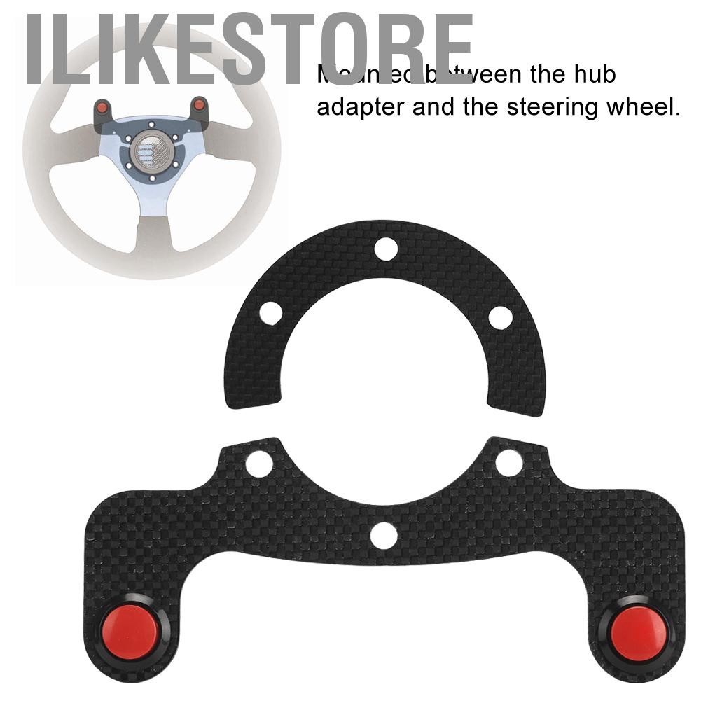 Ilikestore ใหม่คาร์บอนไฟเบอร์ภายนอกปุ่มแตรสำหรับ MOMO/OMP/Nardi/Sparco 6 พวงมาลัยรถ - รูปที่ 7