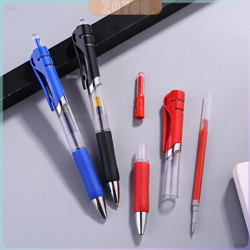 ZY ปากกา"แบบกด" ขนาด 0.5 mm มีสามสี ปากกาเจล เขียนลื่นมาก เครื่องใช้สำนักงาน เครื่องเขียนนักเรียน gel pen