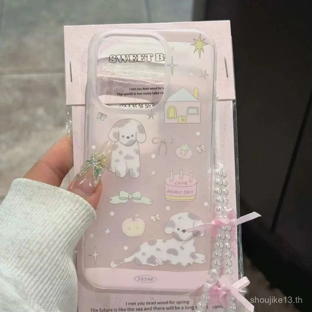 สุนัขน่ารักเหมาะสําหรับ iphone15 Frosted รูขนาดใหญ่ 14promax นุ่ม 13pro กันกระแทก 12/11/7 8plus ins พรีเมี่ยมโทรศัพท์มือถือป้องกันกรณี 5URL