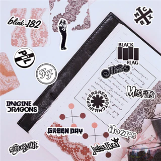 100ชิ้น/เซ็ต ★★★ Classical Black & White Mixed Rock Band Series 02 สติ๊กเกอร์คู่มือไดอารี่ขนาดเล็ก ★★★ Diy แฟชั่นสมุดภาพอัลบั้มตกแต่งสติ๊กเกอร์สติ๊กเกอร์ (ขนาด:2~3ซม.)
