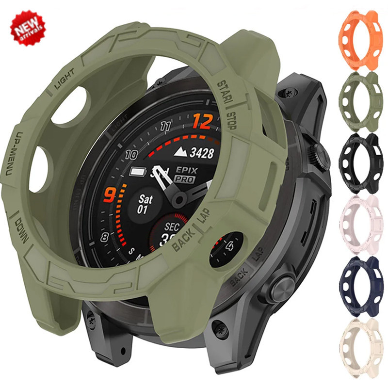 เคสซิลิโคนอ่อนนุ่ม TPU เข้ากันได้กับ Garmin Epix Pro (Gen 2) 51 มม.47 มม.42 มม.ฝาครอบป้องกันสําหรับ Fenix 7S 7X Pro นาฬิกาอุปกรณ์เสริม