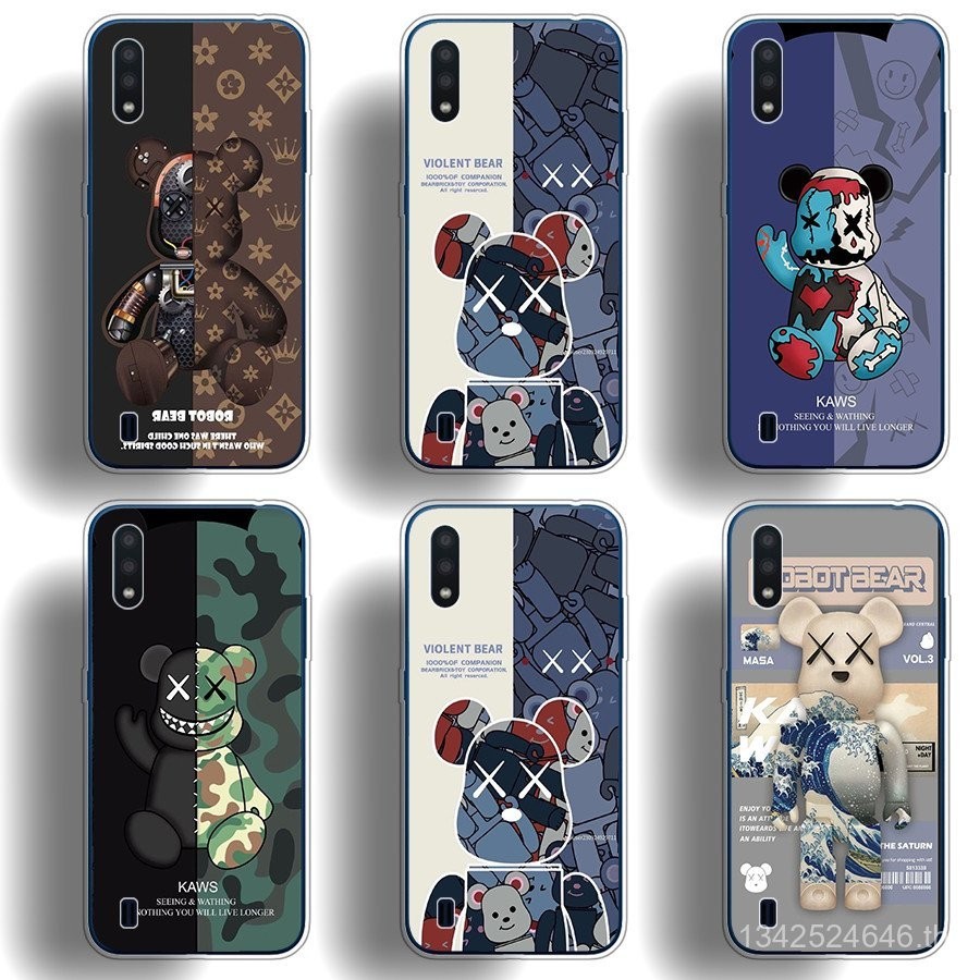 เหมาะสําหรับ Samsung Galaxy A01 A01core A02 A02s เคสโทรศัพท์ TPU นิ่มปุ่มเคลือบด้วยไฟฟ้าเปลือกป้องกันดูดซับแรงกระแทก