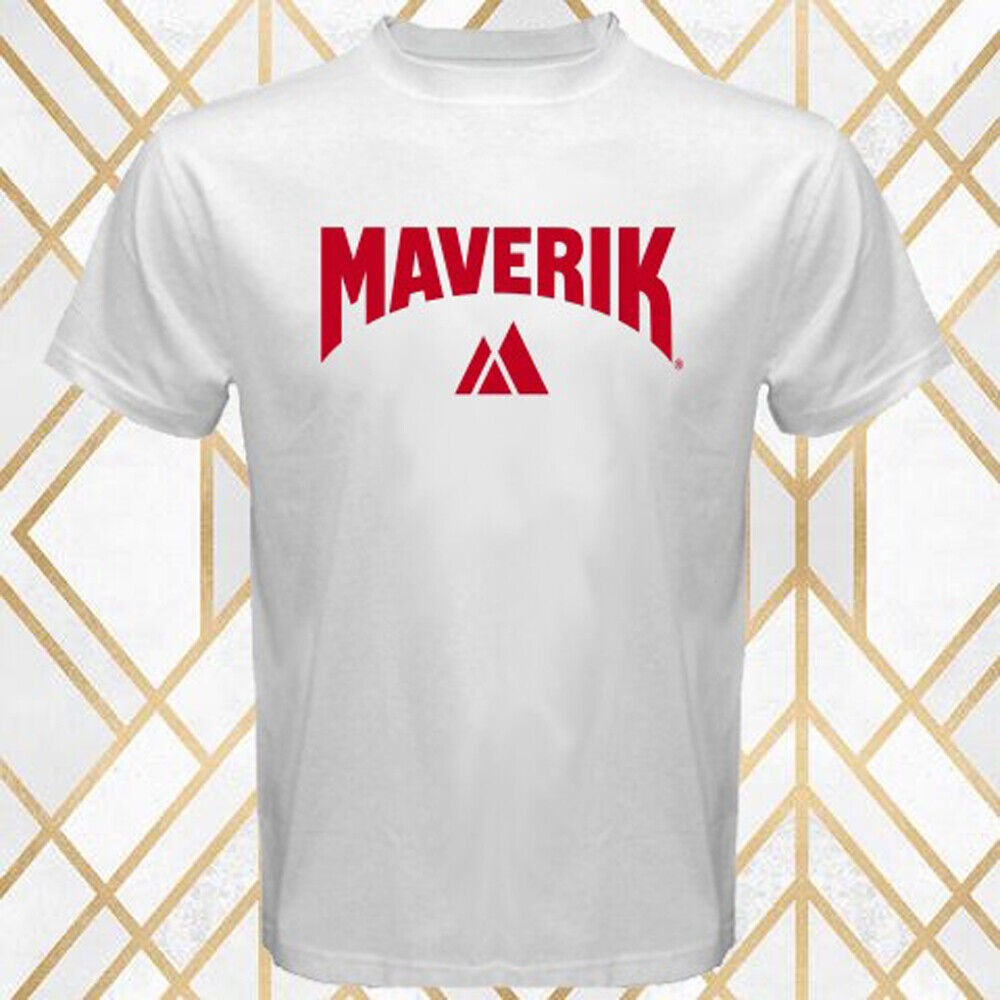 Maverik Urgent Store Logo เสื้อยืดสีขาวผู้ชาย
