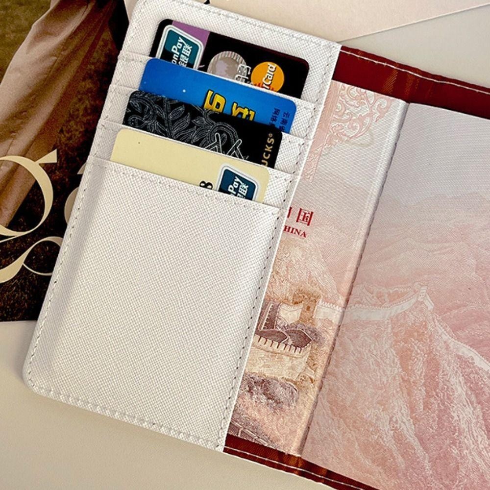 Lemontre Passport Holder, Hello Kitty PU Leather Passport Bag, Cartoon Portable Multi-function Credit Card Wallet