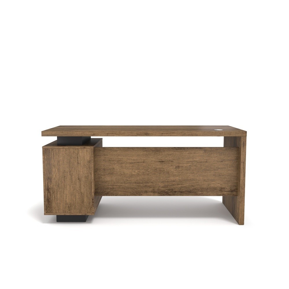 GlobalHouse SMITH โต๊ะทำงาน รุ่น FEYAN-02 ขนาด 60x140x76 ซม. สีไม้ธรรมชาติ  สินค้าของแท้คุณภาพดี - รูปที่ 5