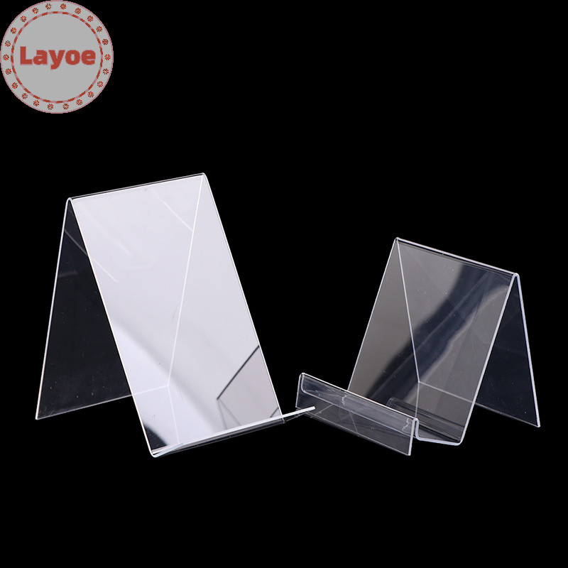Layoe 1 ชิ้น Book Display Stand Desktop Book Holder โปร่งใสอะคริลิคชั้นวางหนังสือ TH