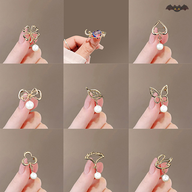 [PE]แฟชั่นน่ารักนกผีเสื้อดอกไม้เข็มกลัดสําหรับผู้หญิงเสื้อชุดLapel Pin Anti-Glareคงที่เสื้อกันหนาวเสื้อผ้าอุปกรณ์เสริมของขวัญTH