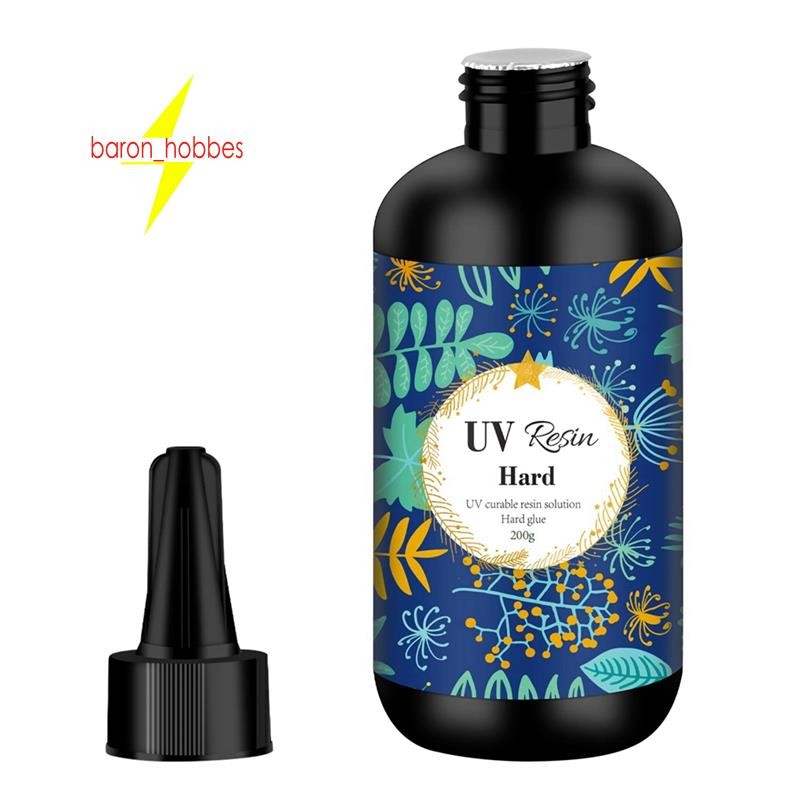 UV เรซิ่นโปร่งใสอัลตราไวโอเลต Curing Clear Hard ประเภทเรซิ่น 200G พลังงานแสงอาทิตย์ Cure เรซิ่นสําหร