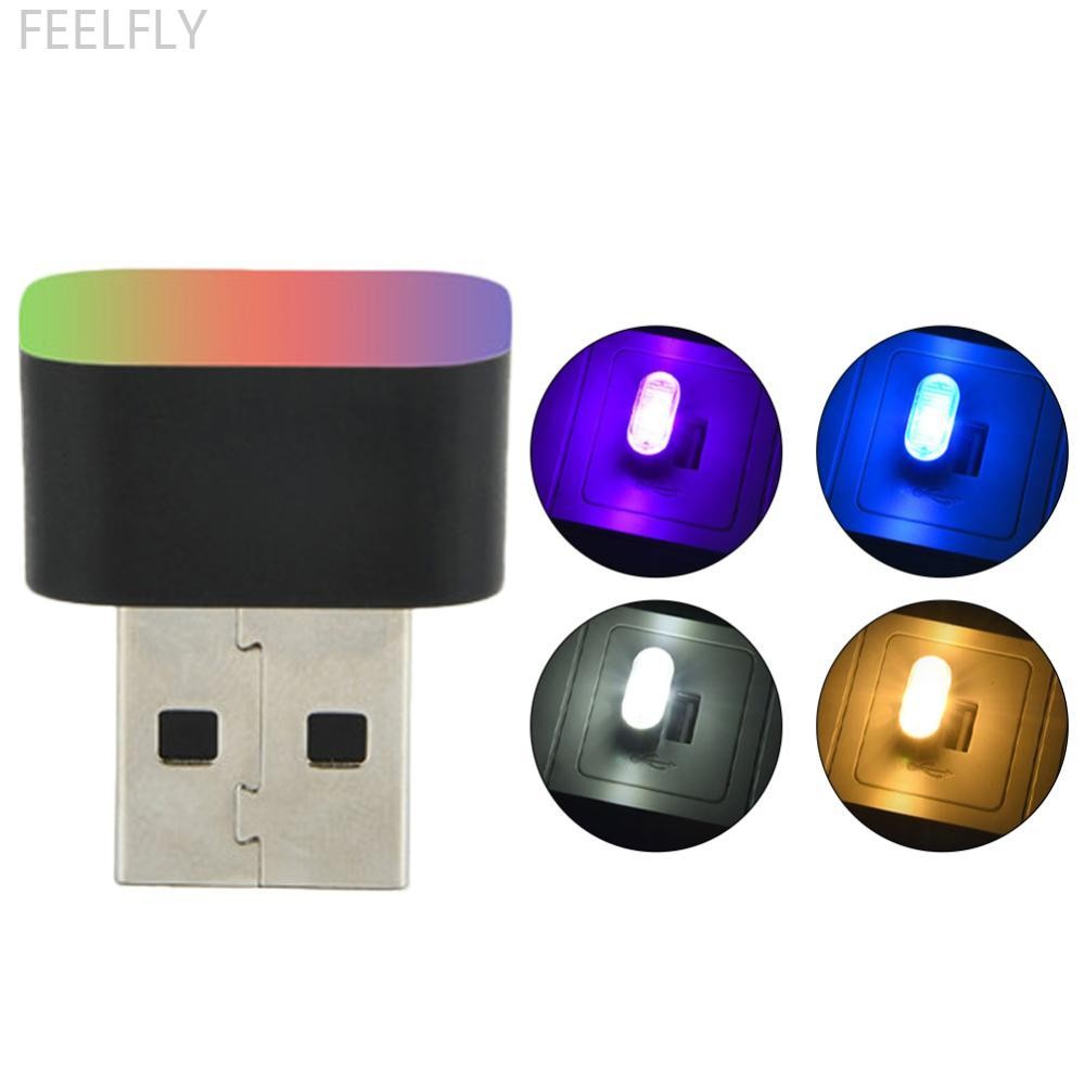 Feelfly มินิรถ USB บรรยากาศ LED USB Night Light การสร้างแบบจําลองรถ Ambient Light นีออนภายใน Light F