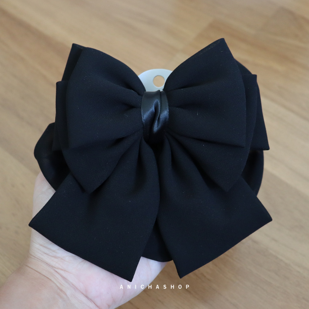 ส่งด่วน ติดผม สีดำ สีน้ำตาล ขนาดกลาง แบบถุงคลุม2 ชั้น เน็ตติดผมพยาบาล