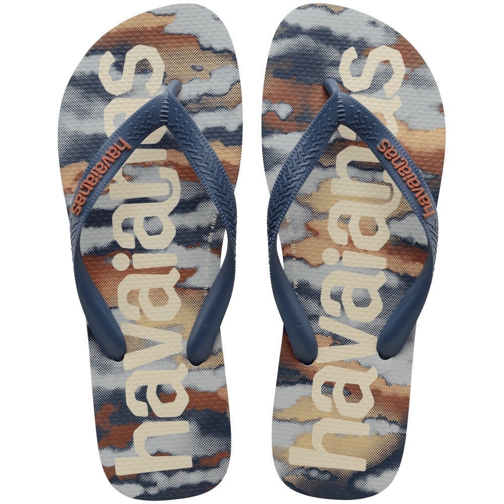 HAVAIANAS รองเท้าแตะผู้ชาย Top Logomania Fashion Flip Flop GREY 41484493498U_F3GYXX