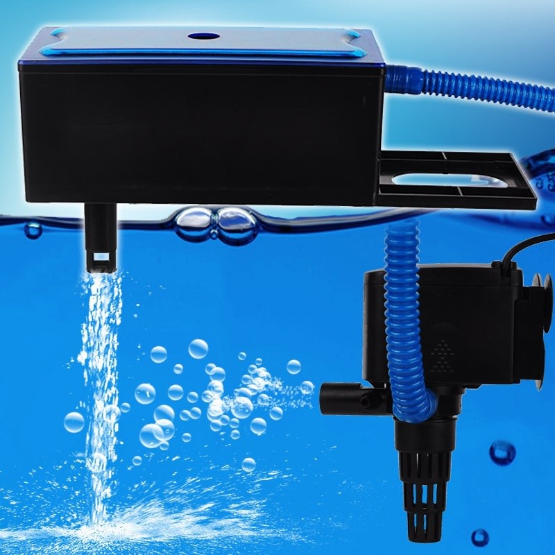 AQUARIUM PUMP PACKAGE WITH MINI TOP FILTER BOX COMPLETE 800 LITERS PER HOUR 6 WATT PUMP PACKAGE ...