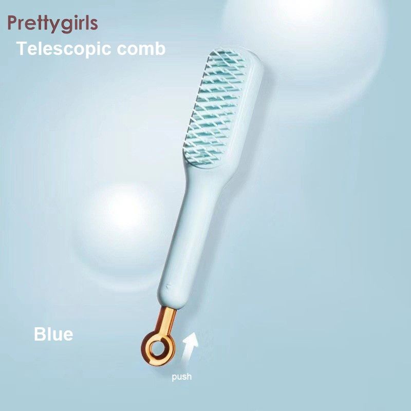 PY.th สินค้าใหม่ หวียืดหดได้ หวีทําผมเรียบ จัดแต่งทรงผม หวีทําความสะอาดตัวเอง ป้องกันไฟฟ้าสถิตย์ - รูปที่ 7