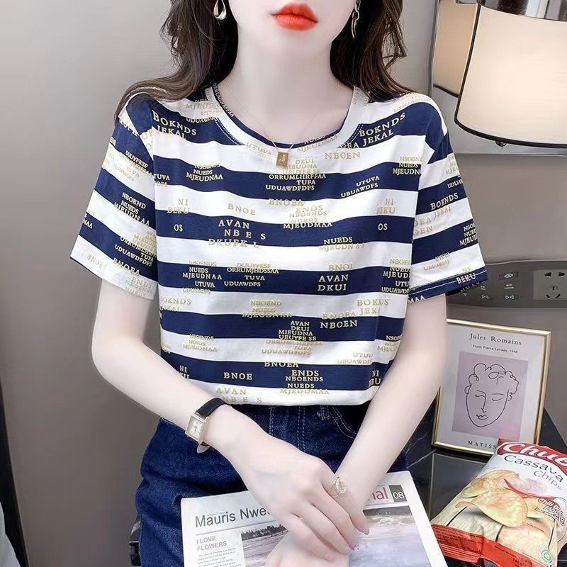 เสื้อยืด แขนสั้น สีแดง สไตล์เกาหลี พลัสไซซ์ แฟชั่นฤดูร้อน สําหรับผู้หญิง