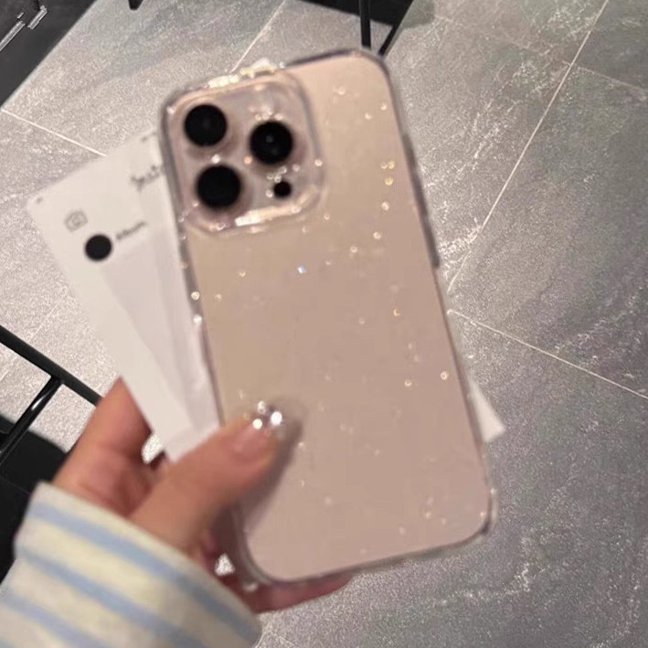 เคสใสกากเพชร  สำหรับ iPhone 7plus 8plus 11 14 pro max 12 16e ไอโฟน13 pro max 15 Pro max 16 e Promax 