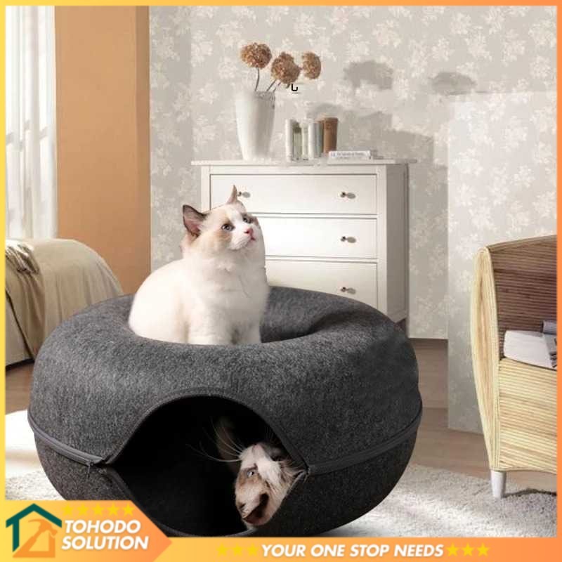 Cat Bed Tunnel Toy Cat Donut Tunnel Bed - Q60
