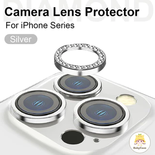 แฟชั่นเพชรเพชรต่อต้านรอยขีดข่วนเลนส์ฟิล์มอารมณ์ iPhone 13 11 16 12 15 14 Pro Max 14 15 Plus 16 Plus 13 MINI 12 MINI