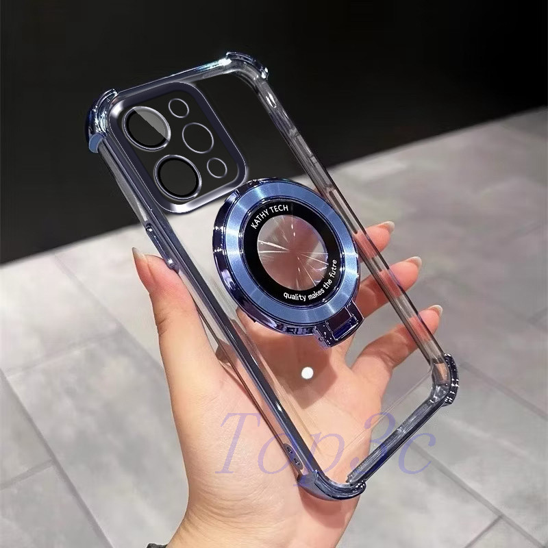 เคส Redmi 12 4g Bracket สไตล์ถุงลมนิรภัยป้องกันการตกเคสโทรศัพท์โปร่งใส CDSJ