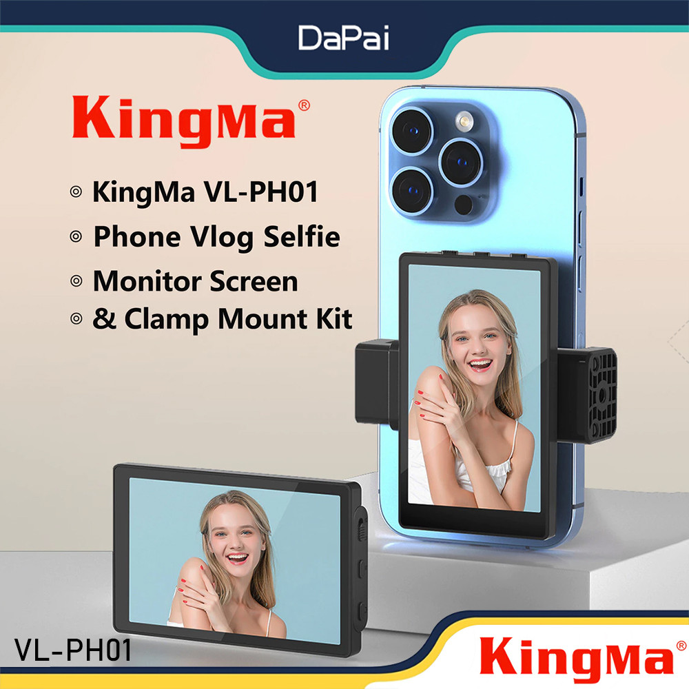 Kingma VL-PH01 สมาร์ทโฟน Magnetic Selfie Vlog พลิกหน้าจอ Mirroring Over กล้องหลังเหมาะสําหรับ Vloggi