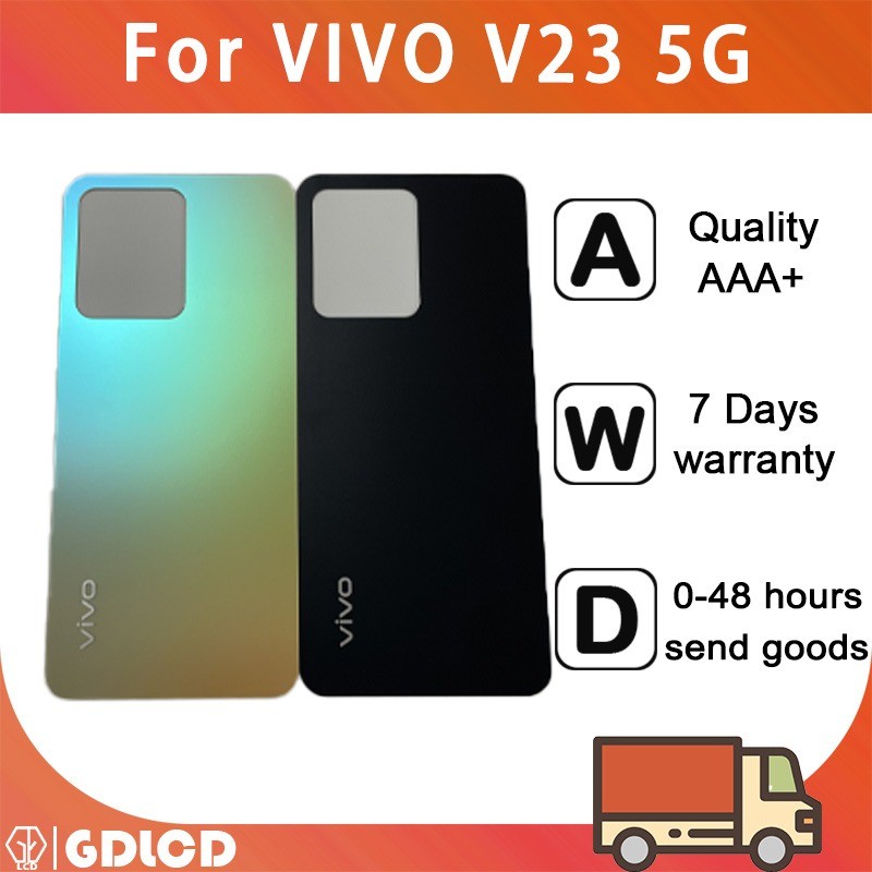 สําหรับ Vivo V23 5G ฝาหลังแบตเตอรี่ประตูด้านหลังกรณี V2130 พร้อมเลนส์