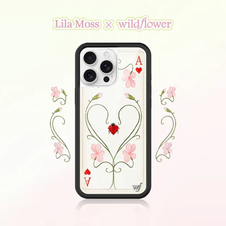 Lila Moss x Wildflower ชื่อร่วม WF Casing เคสโทรศัพท์สําหรับ iPhone 16 15 14 13 12 Pro Max Hard Silicone Anti-Falling กันกระแทกฝาหลังสําหรับ iPhone 14 15 16 Plus