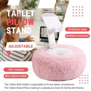 Adjustable for  Pillow Stand Reading Support with Fuzzy Bowl 360° Phone Holder for Bed A