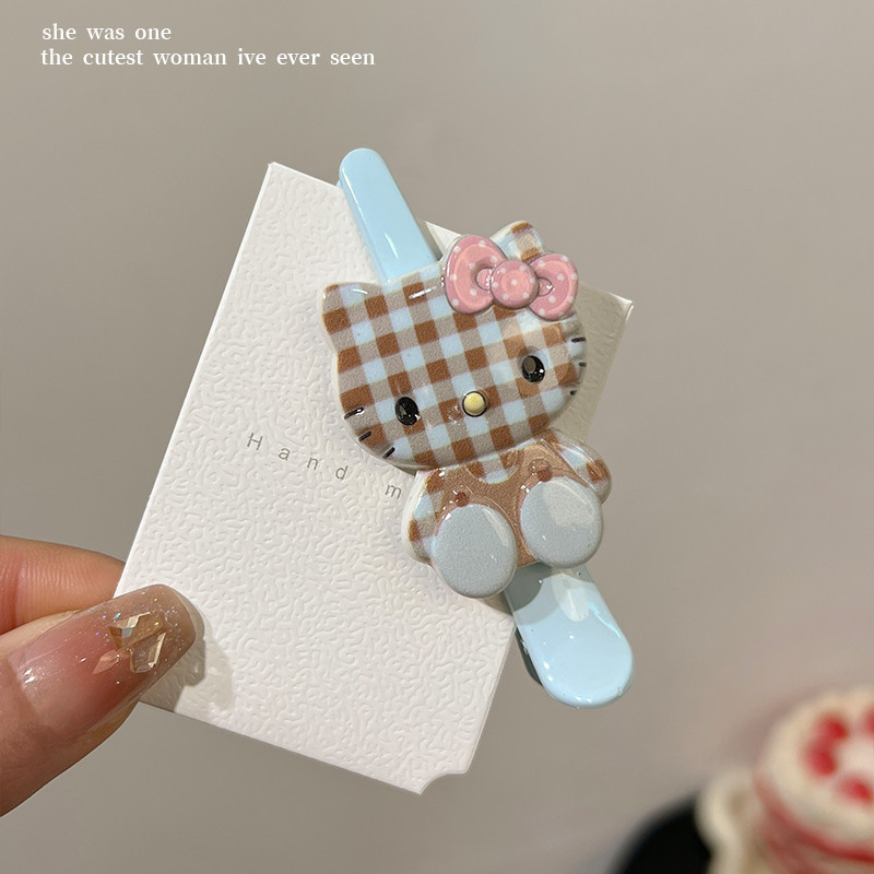 กิ๊บติดผม Hello Kitty Y2k น่ารักหญิง Ins Sweet Cool Bangs Duckbill คลิป - รูปที่ 7