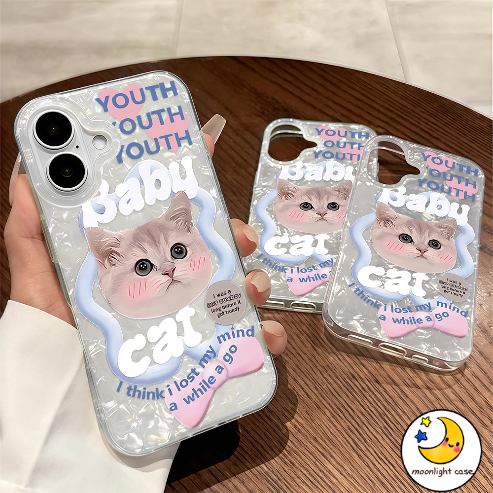 ใช้ได้กับเคส iPhone12 13 14 15 16 Pro MAX PLUS XXS XR XS 6p 7p 8pP6/7/8/SE2/SE3lus SE2020 รูปลูกแมวน่ารักและผลไม้