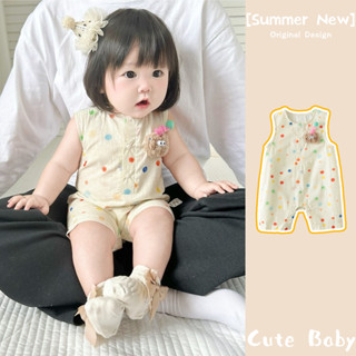 ฤดูร้อนใหม่เสื้อผ้าเด็กทารกชายและหญิงบางแขนกุดบอดี้สูท 0-24 …