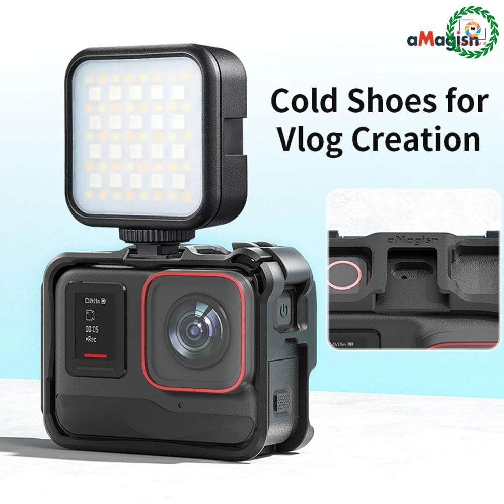 เคสกรงกระต่ายสำหรับ Insta360 Ace Pro 2 เฟรมป้องกันการถ่ายภาพแนวนอนสำหรับอุปกรณ์เสริม Ace Pro thumbnail 7