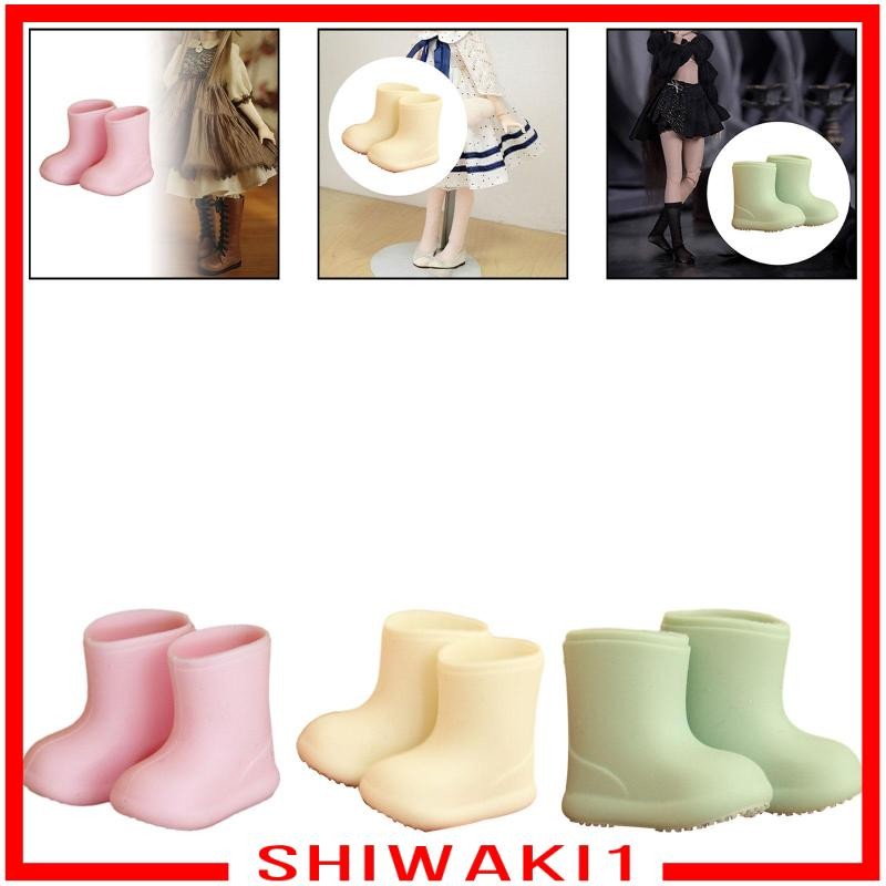 [ชิวากิ1] รองเท้าตุ๊กตารองเท้าฝนสําหรับ1/12ตุ๊กตา บีเจดี อบ11ตุ๊กตารองเท้าน่ารัก พี เชือก นุ่มกันน้ําตุ๊กตาอุปกรณ์เสริมสไตล์มินิ