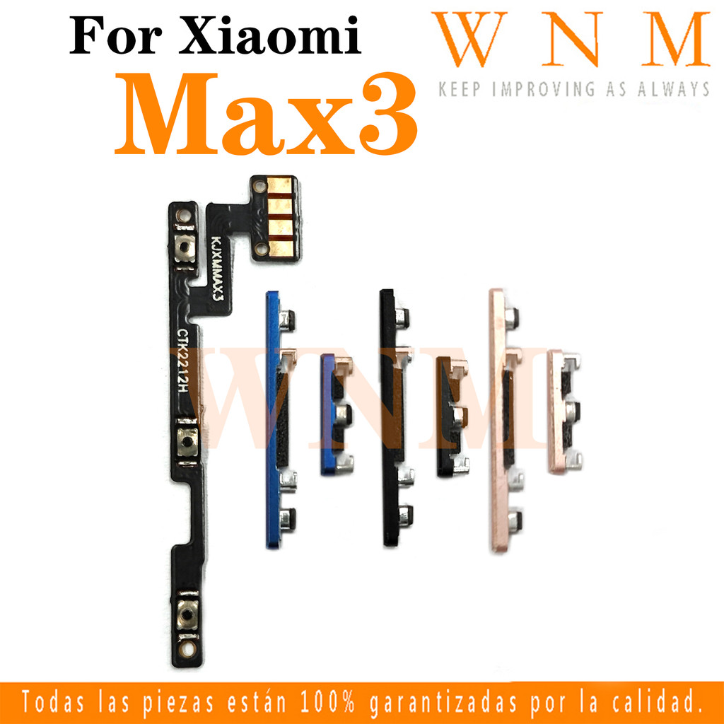 สําหรับ Xiaomi Mi Max 3 Max3 ปุ่มเปิด/ปิดปุ่มสวิทช์ด้านข้าง Key Volume Up Down Flex สายโทรศัพท์มือถือ Part