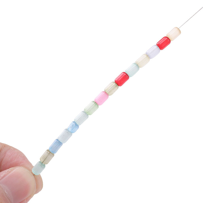 60ชิ้น/แพ็ค4x6มิลลิเมตรแมวตาหลอดลูกปัดทรงกระบอกแก้วลูกปัดสําหรับ ทําเอง สร้อยคอเครื่องประดับทํา - รูปที่ 5