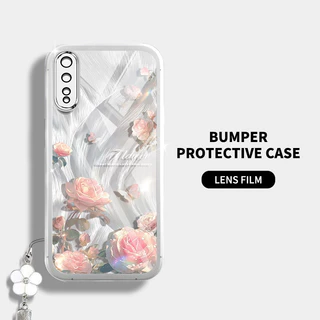 Ybd เคสโทรศัพท์สําหรับ Vivo S1 IQOO NEO 1907 Art Space Dream Star รูปแบบดอกไม้พร้อมเชือกเส้นเล็ก