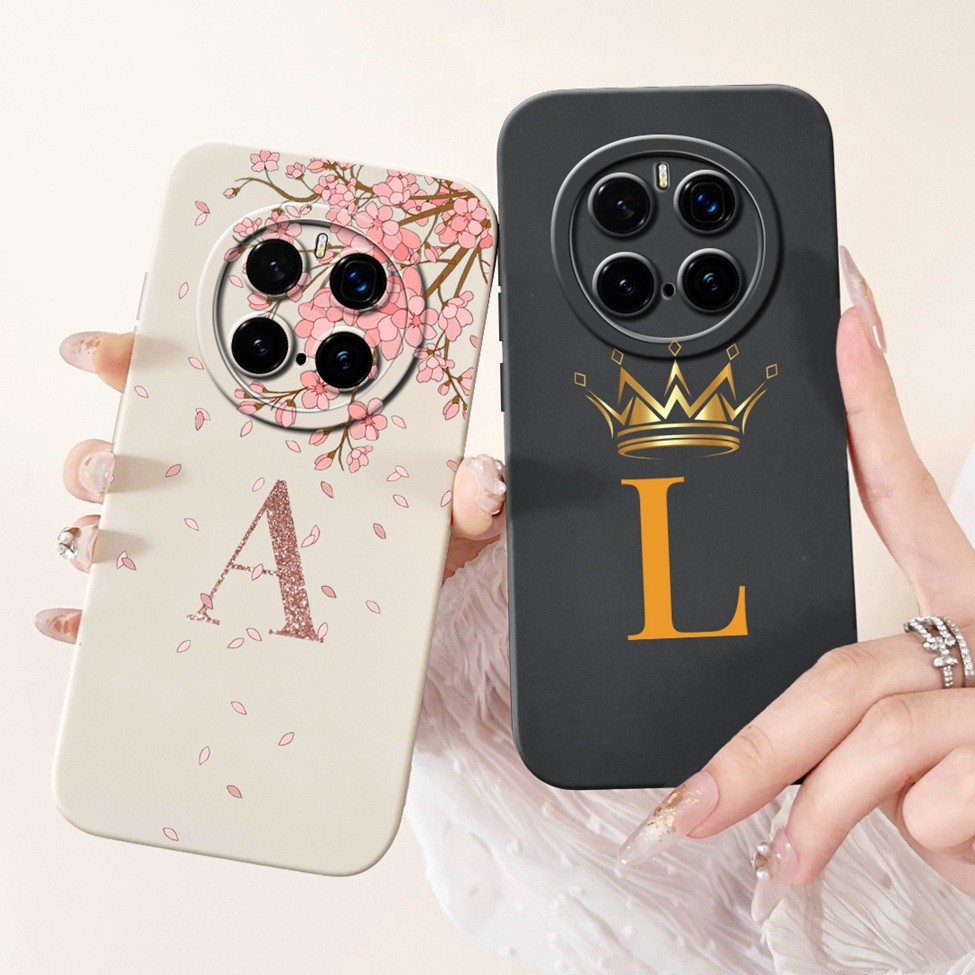 Honor Magic 7 Pro กรณี PTP-N49 PTP-AN10 หรูหรา AZ ตัวอักษรแฟชั่นดอกไม้ซิลิโคน Honor Magic7 Pro เคสโท