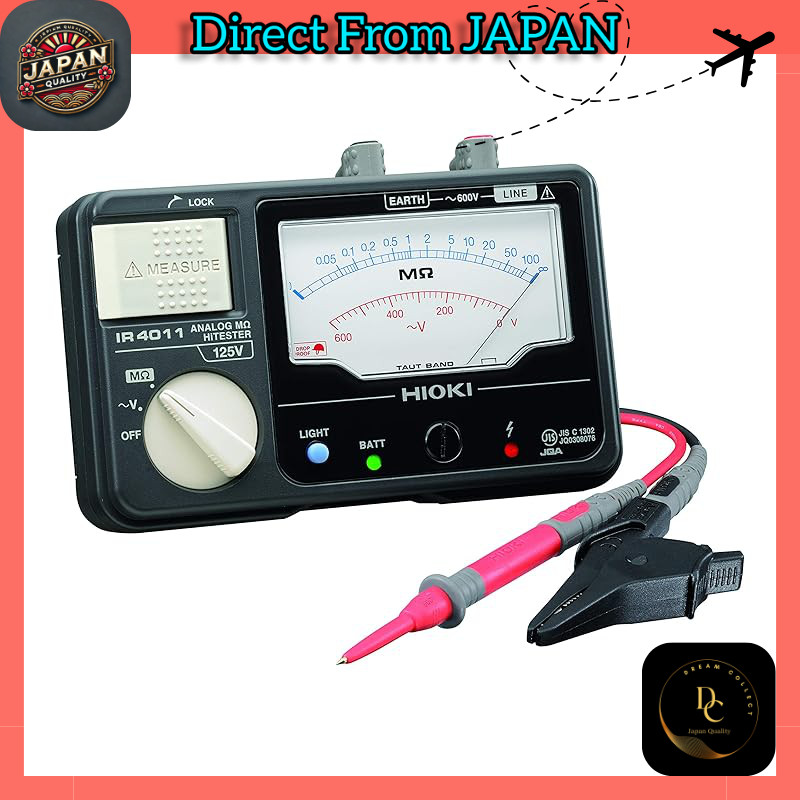 HIOKI IR Series Analog Insulation Resistance Tester (Megohmmeter) — JIS-Certified, Made in Japan, In