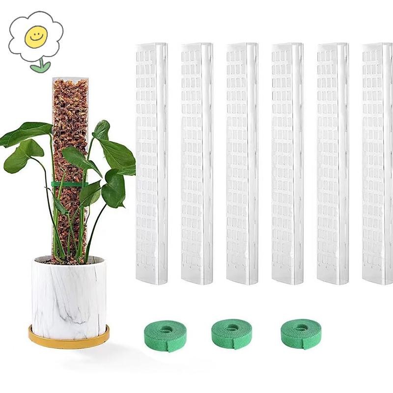 Maoting 2/4/6 ชิ้นพืชปีนเขาน้ํา Moss คอลัมน์ในร่ม Moss Pole พืชเสาพลาสติกสําหรับ Sphagnum สนับสนุนกร