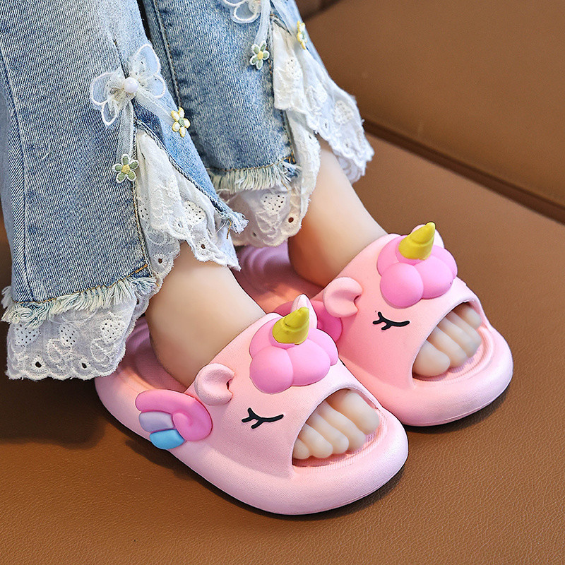 ผู้ปกครองเด็ก Soft-Soled เด็กหนาSoled eva รองเท้าแตะรองเท้าแตะเจ้าหญิงในร่มสาวรองเท้าแตะกันลื่นเด็กน่ารักยูนิคอร์น