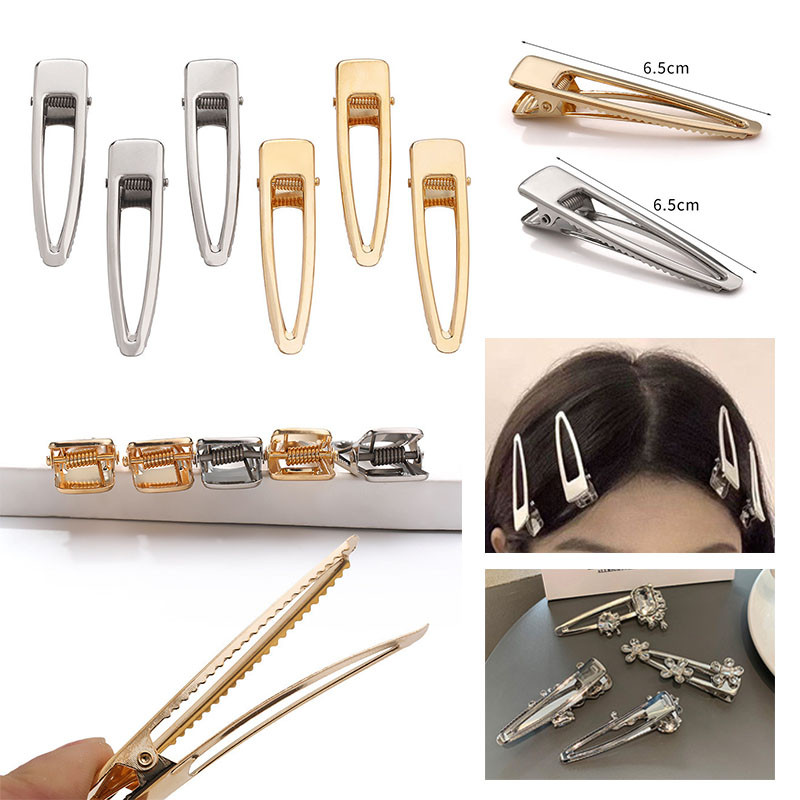 50 ชิ้นกิ๊บติดผมเกาหลี 6.5 ซม.น่ารัก Girly Minimalist กิ๊บติดผม DIY อุปกรณ์เสริม Duckbill คลิป