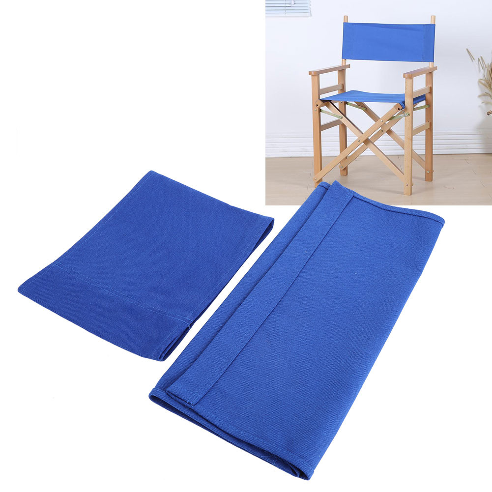 AUMOTOP Director Chair Canvas การเปลี่ยนผ้าเบาะรองนั่งที่แข็งแรงปกสบาย (สีน้ำเงิน)