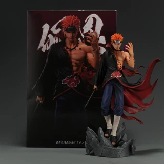 23cm NARUTO Pain Akatsuki คอสเพลย์ Shinrattensei Action Figure รุ่น Q ตุ๊กตาของขวัญเด็กตกแต่งรถเครื่องประดับของเล่นคอลเลกชันตกแต่งบ้านประติมากรรมตกแต่งMLML