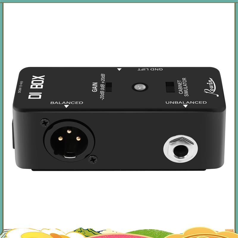 Di BOX LEF-331 Micro-DI พร้อม Cab Sim และ Gain Guitar Effect Pedal True Bypass