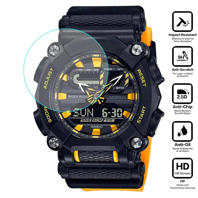 Hard Glass Screen Protector ฟิล์มสําหรับ Casio G-Shcok GA-900/2100 GBD-100/H1000 GST-B100/B200/B300 
