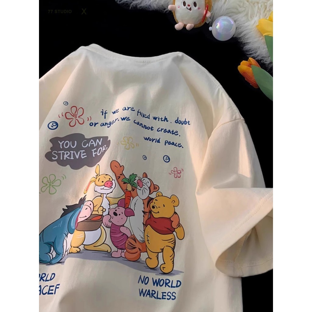 เสื้อยืดคอกลม แขนสั้น พิมพ์ลายการ์ตูนอนิเมะ ทรงหลวม โอเวอร์ไซซ์ สไตล์เกาหลี ฤดูร้อน สําหรับผู้หญิง นักเรียน oversize