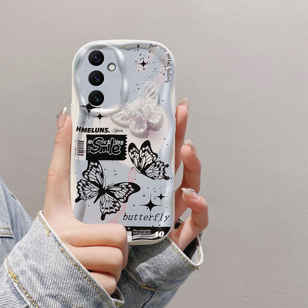 เคสโทรศัพท์มือถือ ซิลิโคนนิ่ม ลายการ์ตูนกราฟฟิตี้ 3D พร้อมตุ๊กตา และสายคล้องข้อมือ สําหรับ Samsung Galaxy A54 5G