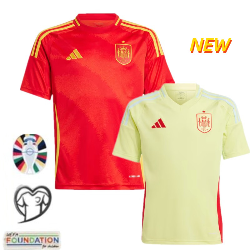 เสื้อกีฬาแขนสั้น ลายทีมชาติฟุตบอล EURO Spain 24 25 ทีมเหย้า สําหรับผู้ชาย 2024