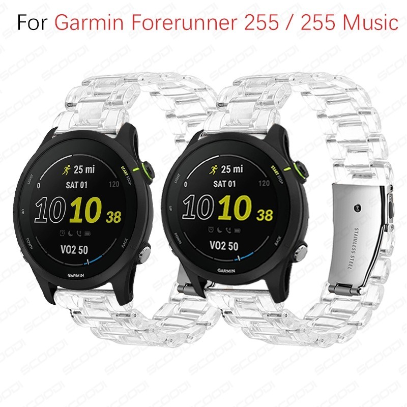 สายรัดข้อมือเรซิ่น แบบใส สําหรับ Garmin Forerunner 965 955 265 255